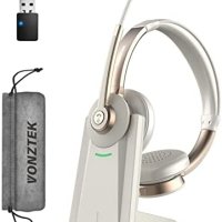 Нови Безжични слушалки Bluetooth с микрофон CVC шумопотискане за работа, снимка 1 - Bluetooth слушалки - 40580773