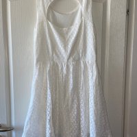 Бяла нова кукленска памук памучна рокля ажурена бродерия , снимка 8 - Рокли - 37242831