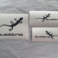 3бр. стикери, лепенки Sticker Audi quattro gecko 002, снимка 1 - Части - 38043235
