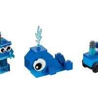НОВИ! LEGO® Classic 11006 Творчески сини тухлички кит влакче робот, снимка 2 - Конструктори - 40663654
