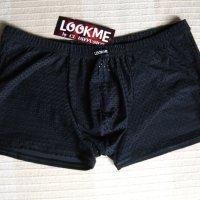 мъжки прашки, еротични боксерки марка Lookme, черни, на малки отвори, снимка 1 - Бельо - 26580312