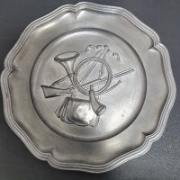 Немски чинии за стена цинк/калай , снимка 7 - Антикварни и старинни предмети - 39412178