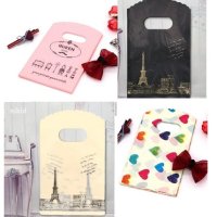 20 бр Айфелова кула сърца опаковъчни пликчета торбички за дребни сладки или подаръци , снимка 1 - Други - 43992310
