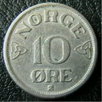 10 йоре 1952, Норвегия, снимка 1 - Нумизматика и бонистика - 28387687