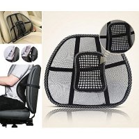 Анатомична лумбална облегалка за офис стол или седалка на автомобил, кола, черна, снимка 2 - Столове - 43779356