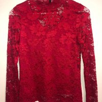 Червена блуза, снимка 4 - Блузи с дълъг ръкав и пуловери - 34807167