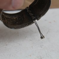Сребърна възрожденска гривна с позлата, снимка 11 - Антикварни и старинни предмети - 38288817