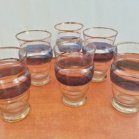 Ретро стъклени чаши за вода и вино бира, снимка 4 - Антикварни и старинни предмети - 26627447