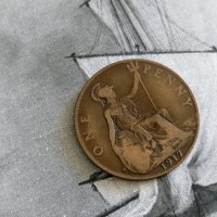 Монета - Великобритания - 1 пени | 1917г., снимка 1 - Нумизматика и бонистика - 28231333