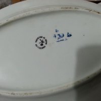Стар български порцелан чинии елипси, снимка 3 - Антикварни и старинни предмети - 35152378