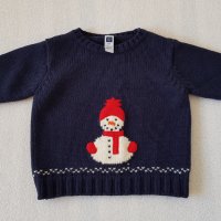 Коледен пуловер baby GAP Размер 12-18 месеца, снимка 3 - Бебешки блузки - 26737196