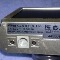 NIKON COOLPIX L16 NIKON CORP. JAPAN Стар КОЛЕКЦИОНЕРСКИ ДИГИТАЛЕН ФОТОАПАРАТ НИКОН 26089, снимка 6 - Фотоапарати - 43506376