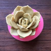 3D Голям Сукулент растение цвете силиконов молд форма декорация торта фондан шоколад свещ гипс сапун, снимка 5 - Форми - 24269229