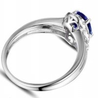 Годежен пръстен злато, танзанит и диаманти, снимка 3 - Пръстени - 27478177