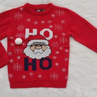 Коледен пуловер 7-8 години, снимка 1 - Детски Блузи и туники - 38312263