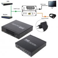 SCART/HDMI към HDMI HD Video Converter Scart към HDMI адаптер с PAL/NTSC, 1080P/720P поддръжка на HD, снимка 2 - Други - 39648931