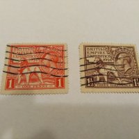 Пощенска марка 2бр-Великобритания 1924, снимка 1 - Филателия - 43336067