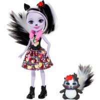Кукла Enchantimals Doll Animal Sage Skunk & Caper / Енчантималс - Кукла и Скункс, снимка 2 - Кукли - 28913210