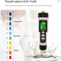 4в1 ORP Метър PH Метър H2 Метър Термометър Автоматична Температурна Компенсация IP67 Водоустойчивост, снимка 4 - Лаборатория - 43286604