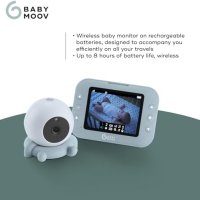 Нов Babymoov Безжичен Бебефон с камера 3.5 Инча Екран, 300м Обхват, снимка 5 - Бебефони - 43421202