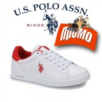 ПРОМО 🍊 U.S. POLO® 🍊 Дамски кожени спортни обувки WHITE & RED № 38 нови с кутия, снимка 11 - Дамски ежедневни обувки - 26571538