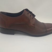 Мъжки официални обувки 1267 кафяви, снимка 1 - Официални обувки - 36603330