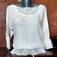 👉👉👉Страхотна блуза бохо стил, чист памук!, снимка 1 - Блузи с дълъг ръкав и пуловери - 43183326