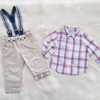 Риза и панталон за бебе 3-6 месеца, снимка 3 - Комплекти за бебе - 43551402