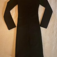 Черна плътна рокля по тялото, снимка 1 - Рокли - 38128625