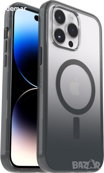 Прозрачни калъфи OtterBox с MagSafe за iPhone 14 Pro Max и iPhone 14 Pro, обсидиан, снимка 1