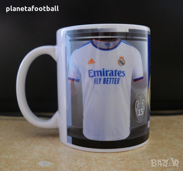 УНИКАЛНА ФЕН ЧАША НА РЕАЛ МАДРИД С ВАШЕ ИМЕ И НОМЕР!Футболна чаша на REAL MADRID!2024, снимка 1