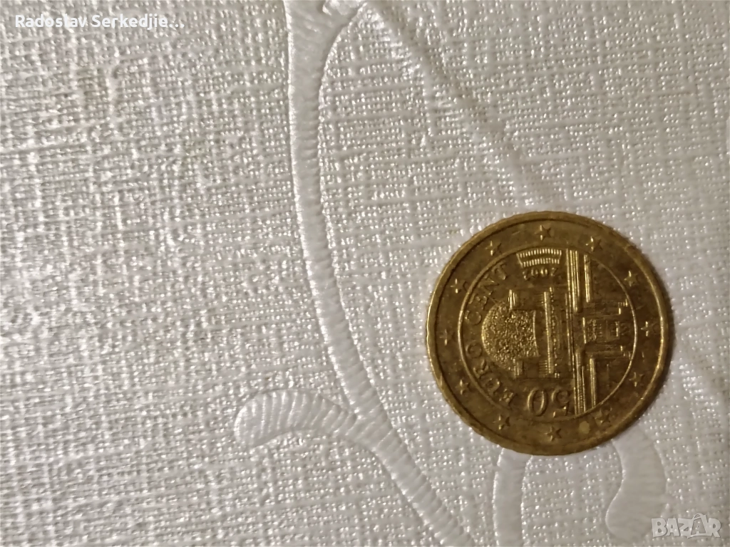 Монета от 50 евро цента рядка монета , снимка 1