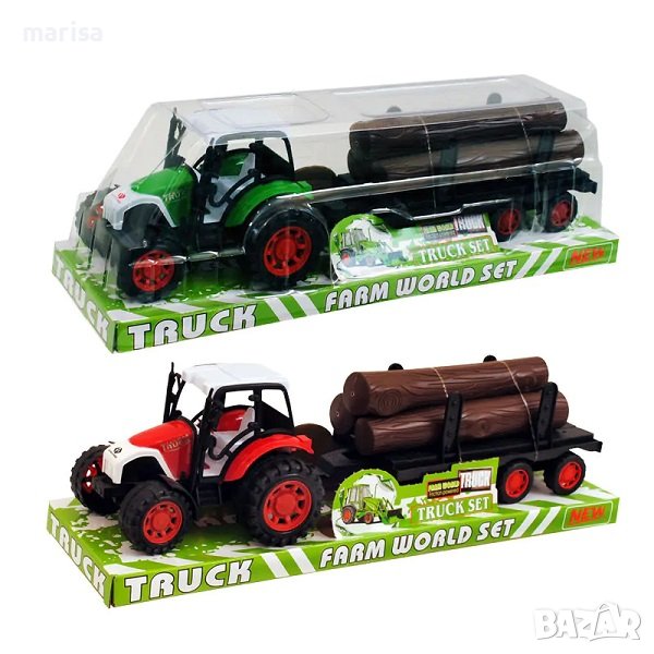 Трактор с ремарке и трупи, блистер Код: 433474-30083, снимка 1