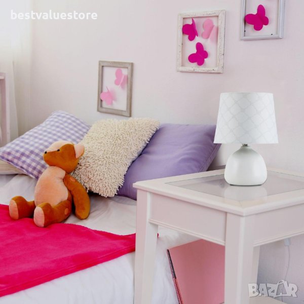 Лампа Настолна Бяла Керамична, снимка 1