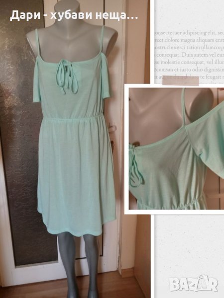 Ежедневна рокля в цвят мента🍀♥️M/L,L,XL♥️🍀арт.4447, снимка 1
