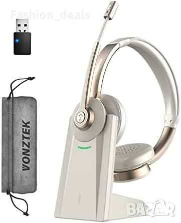Нови Безжични слушалки Bluetooth с микрофон CVC шумопотискане за работа, снимка 1