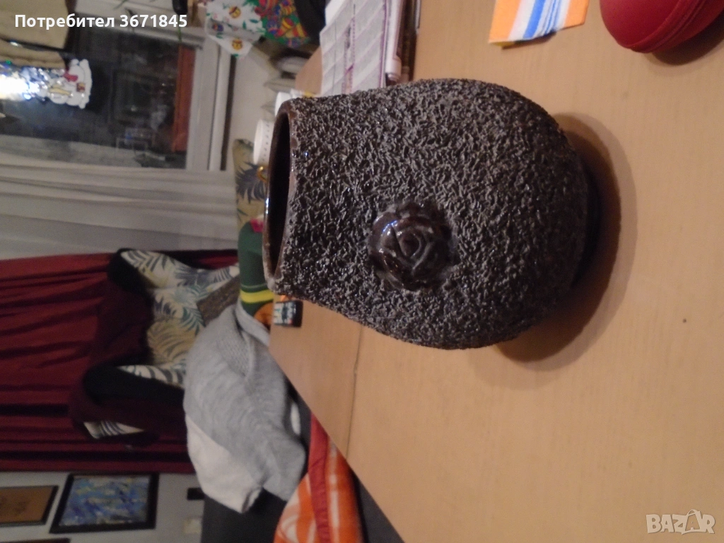 красива, антикварна ваза, подписана, снимка 1