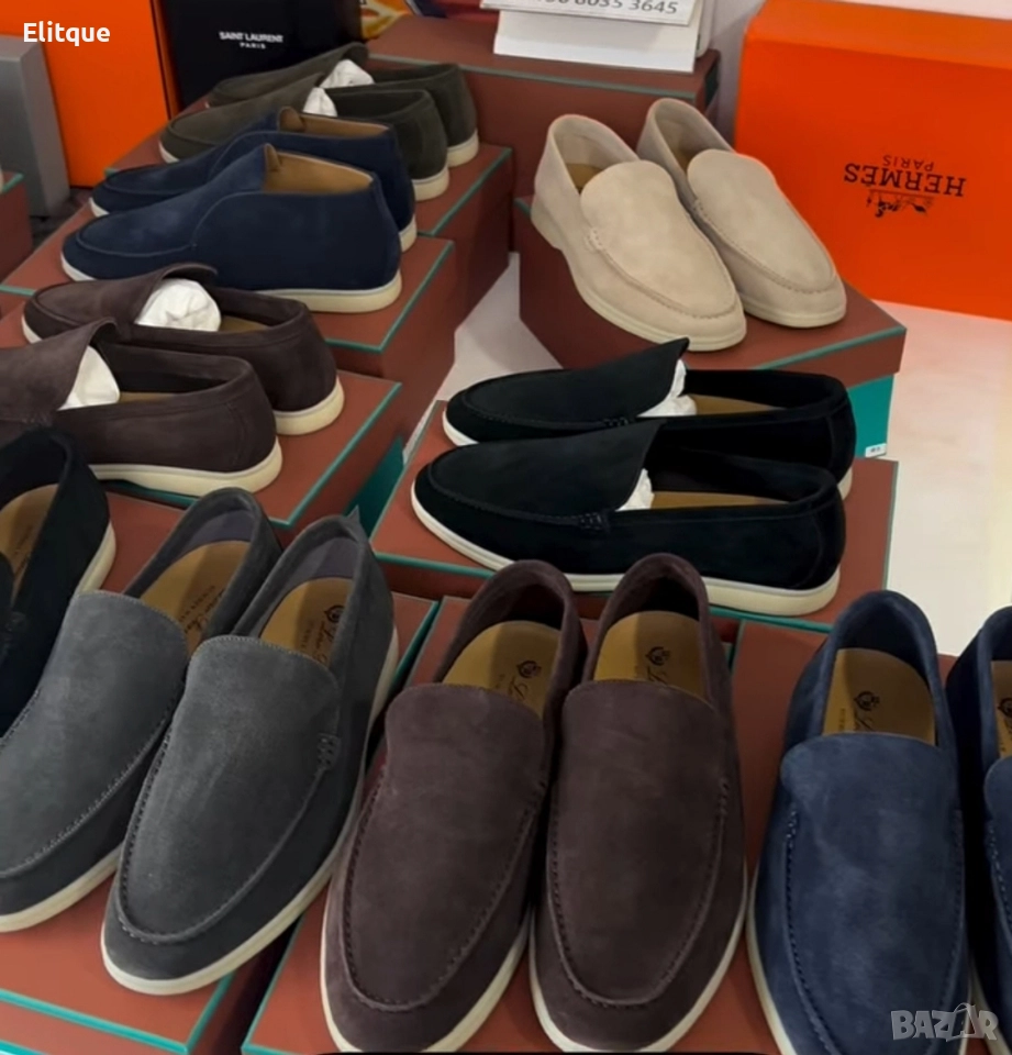 мъжки мокасини от естествен велур loro piana , снимка 1