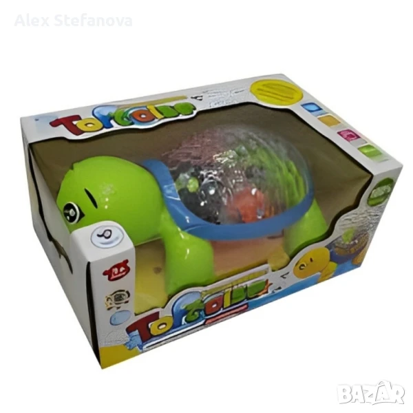 Щастлива костенурка – Детска интерактивна играчка с 3D светлини, музика и проекция, снимка 1