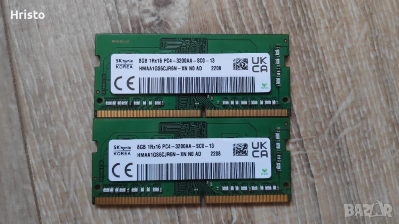 RAM за лаптоп Hynix DDR4 SODIMM 16GB ( 2 x 8GB )  PC4 3200, снимка 1