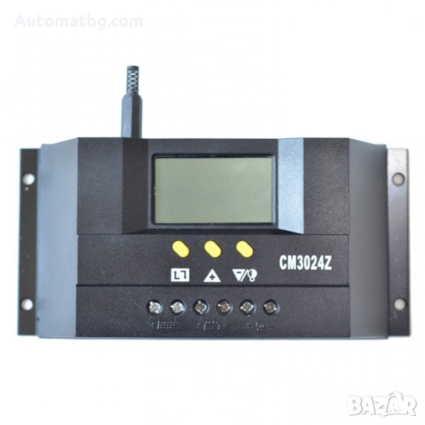 Контролер Automat, Управление на зареждане за акумулаторни батерии от соларен панел, 12V, 24V, 30A, снимка 1