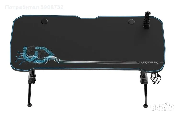 Гейминг бюро Ultradesk - Grand, синьо, снимка 1