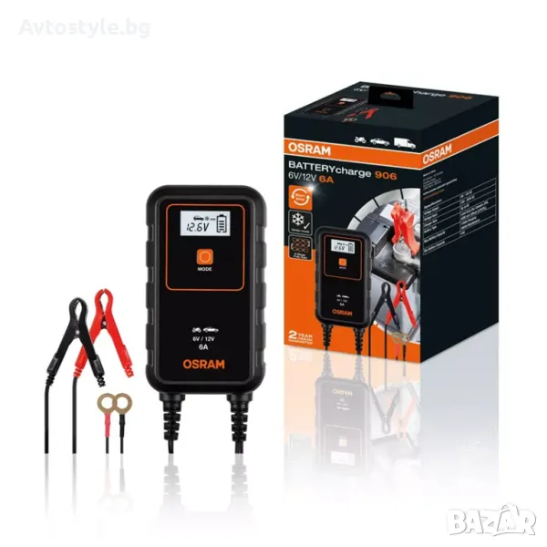 Интелигентно зарядно устройство за акумулатор,OSRAM-OEBCS906, снимка 1