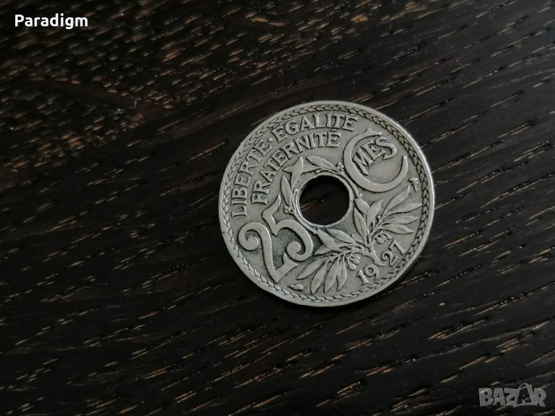 Mонета - Франция - 25 сентима | 1927г., снимка 1