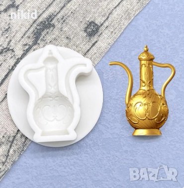 Чайник висок кана силиконов молд форма фондан гипс шоколад декор, снимка 1