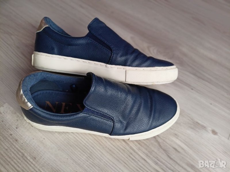 Тъмно сини кожени обувки Next/38, снимка 1