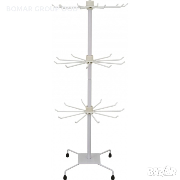 Щендер за бижута и аксесоари три етажа, бял Ø300хH660 мм, снимка 1