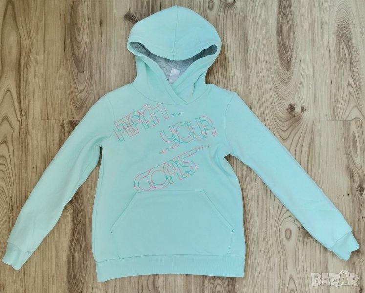 Детски суичър DECATLON, 140/150см., 10-12г., цвят резида, мекичък, много запазен, отлично състояние, снимка 1