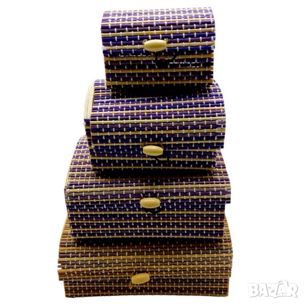 Комплект Бамбукова бижутерка - 4 части, снимка 1