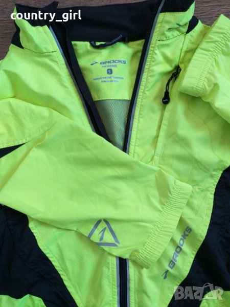 Brooks Womens M Neon Yellow Shelter - страхотно ръннинг горнище, снимка 1